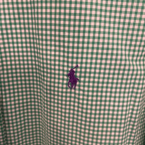 Ralph Lauren Green Checkered Men's Shirt - Picture 2 of 3